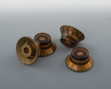 Vintage Relic Amber Top Hat Knobs (Set of 4 or 2)