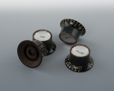 Vintage Relic Black Silver Reflector Knobs (Set of 4)