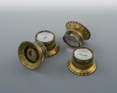 Vintage Relic Gold Silver Reflector Knobs (Set of 4)