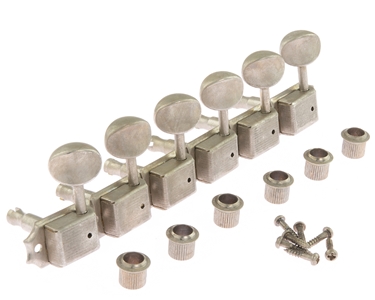 Vintage Relic Kluson 6 In Line Set Of Tuners Single Line Left Handed