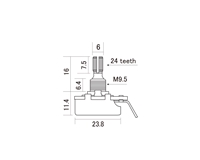 CTS 250K Blend Potentiometer for Stratocaster