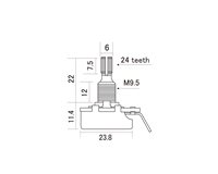 CTS Premium 500k CG Short Split Shaft Pot 5% + - Tolerance Bulk 10 pcs