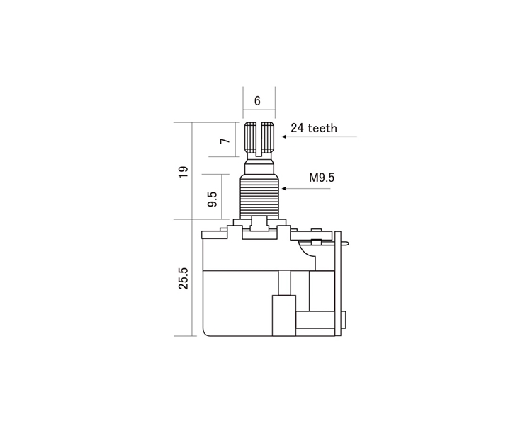 CTS 250K Mojotone DPDT PushPull Pot Charles Guitars