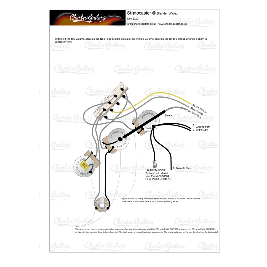 Strat 5 Way HSS Master Tone Wiring