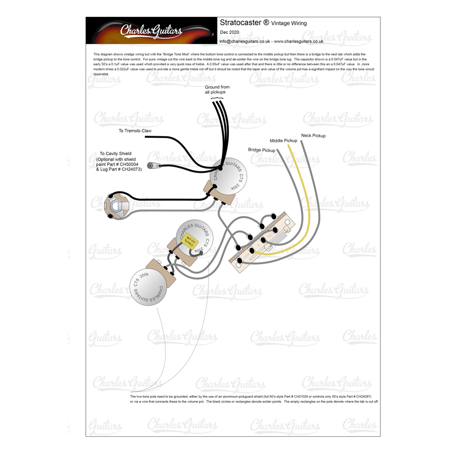 Strat 5 Way Standard Wiring Left