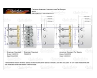 Callaham American Standard Hard Tail Bridge - Enhanced Brass Saddles